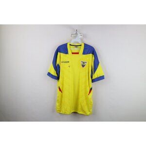 Deadstock Vintage Y2K Mens XL Soccer Futbol World Cup Ecuador Jersey Yellow
